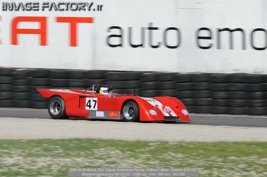 2008-04-26 Monza 1631 Classic Endurance Racing - Wilkins-Catlow - Chevron B19 1971